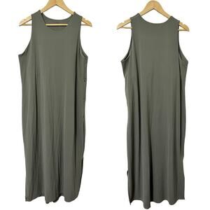Rei Cooperative Sleeveless Athletic Midi Dress Size XL Sage Green Stretch Tennis